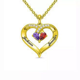 Personalized Name Necklace - Custom Heart Name Necklace Valentines Day Gifts for Her